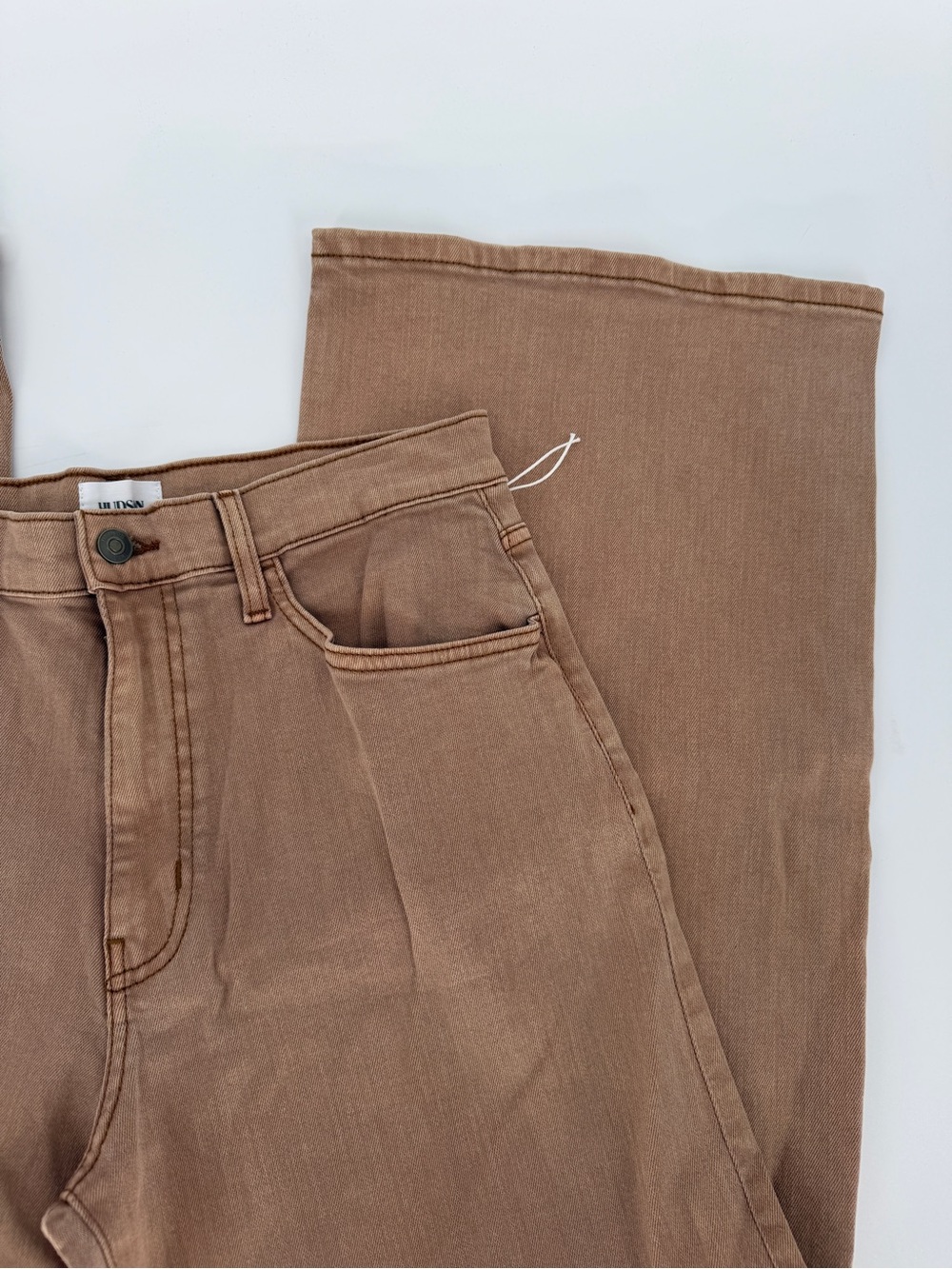 Hudson Jolene Wide Leg High Rise Jeans Brown Womens - Size 26 - Picture 5 of 11